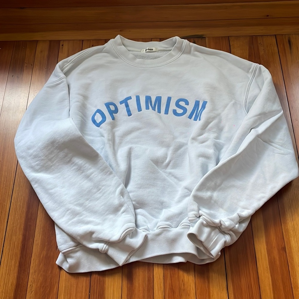 mad happy optimism crewneck